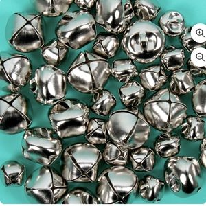 Silver Metal Jingle Bells, 45 Pieces Dual Sizes Christmas Bells Arts & Crafts